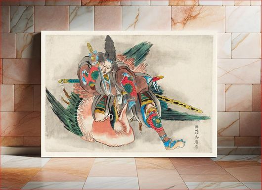 Πίνακας Katsushika Hokusai's Okijiro Hironari (18th–19th century), vintage Japanese illustration 80x50