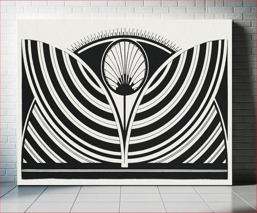 Πίνακας Stylized floral pattern (Gestileerd bloemmotief) (c.1905) by Samuel Jessurun de Mesquita 120x80