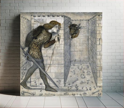 Πίνακας Tile Design - Theseus and the Minotaur in the Labyrinth (1861) by Sir Edward Burne–Jones 50x50