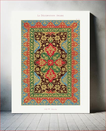 Πίνακας Vintage arabesque decoration, plate no. 42, Emile Prisses d’Avennes, La Decoration Arabe 130x200