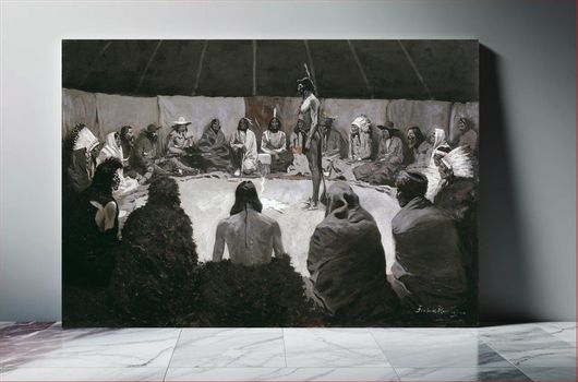 Πίνακας I Will Tell the White Man (ca. 1900) by Frederic Remington. The Art Institute of Chicago 150x100