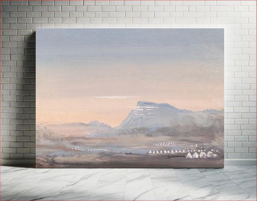 Πίνακας Lookout Mountain, Tennessee (1863), vintage landscape illustration by Adolph G. Metzner 40x30