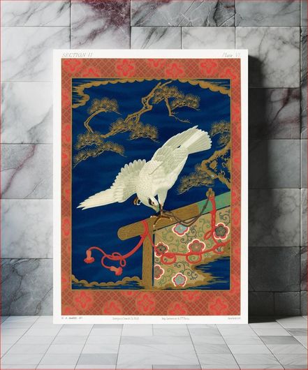 Πίνακας Sulphur-crested cockatoo, vintage animal painting by G.A. Audsley-Japanese illustration 30x40