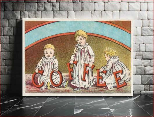 Πίνακας McLaughlin's XXXX Coffee (1870–1900), vintage postcard by Shober & Carqueville Lith. Co 90x60