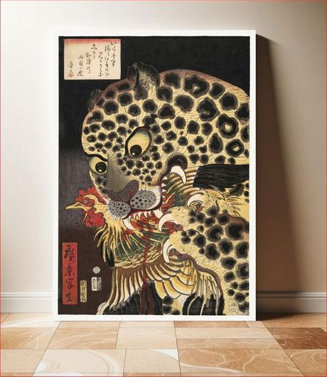 Πίνακας The Tiger of Ryōkoku from the series True Scenes by Hirokage (1860) by Utagawa Hirokage 50x80