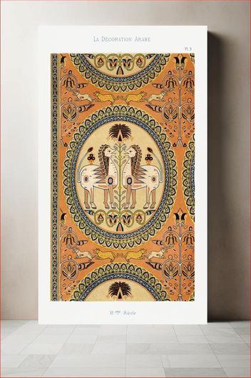 Πίνακας Vintage arabesque decoration, plate no. 3, Emile Prisses d’Avennes, La Decoration Arabe 80x120