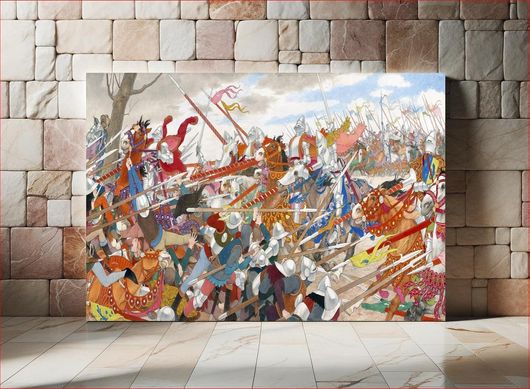 Πίνακας The Turmoil of Conflict, Joan of Arc series: IV (1909 - 1913) vintage Japanese painting 200x130