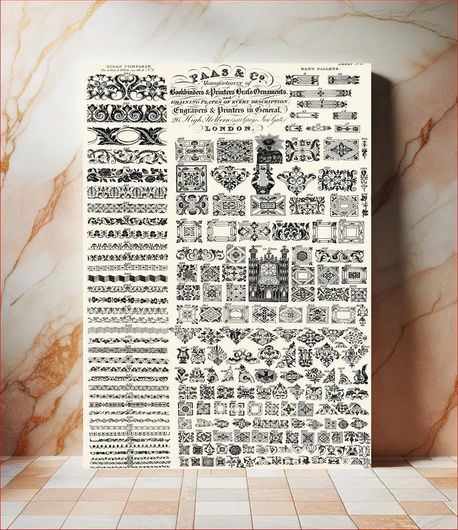 Πίνακας Paas & Co. Manufactures of Bookbinders & Printers' Brafs Ornament by an unknown artist 30x40