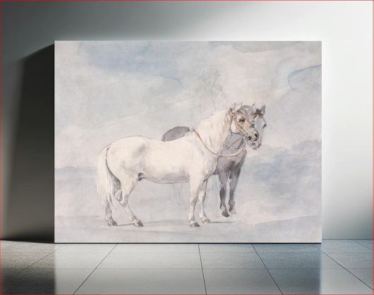 Πίνακας William Beckford's Ponies (1751-1801), vintage horse illustration by William Hamilton 80x50