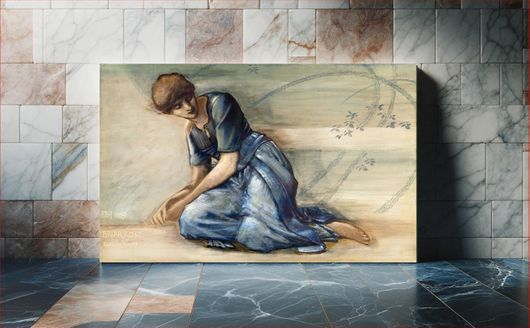 Πίνακας The Briar Rose Series - Study for 'The Garden Court' (1889) by Sir Edward Burne–Jones 80x50