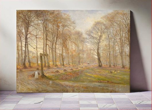 Πίνακας Late Autumn Day in the Jægersborg Deer Park, North of Copenhagen by Theodor Philipsen 90x60