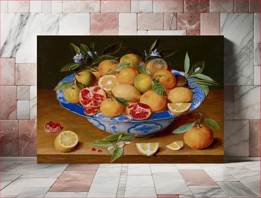 Πίνακας Still Life with Lemons, Oranges, and a Pomegranate (1620–1640) by Jacob van Hulsdonck 150x100