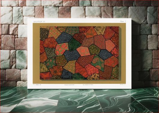 Πίνακας Polygonal print design from section IV plate I. by G.A. Audsley-Japanese illustration 80x50