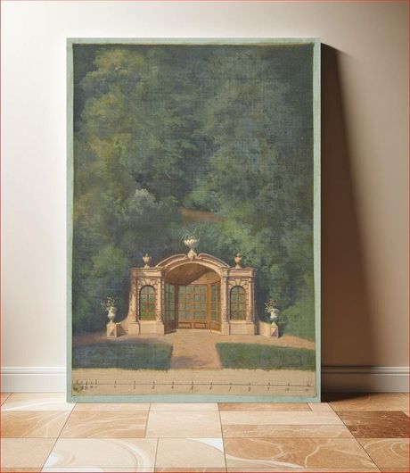 Πίνακας A garden pavilion in a forested landscape by Jules Lachaise and Eugène Pierre Gourdet 130x200