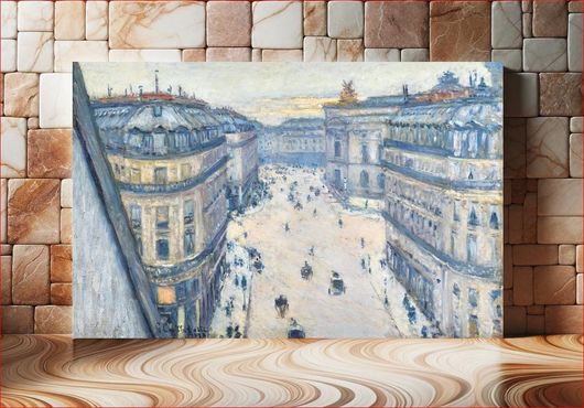 Πίνακας Halévy Street, View from the Seventh Floor (1877) oil painting by Gustave Caillebotte 80x50