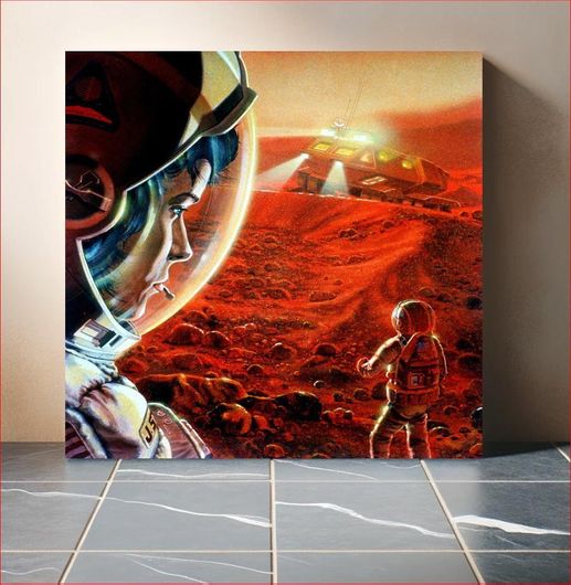 Πίνακας Astronauts walking on Mars during a dust storm (1989) illustrated by NASA/Paul DiMare 100x100