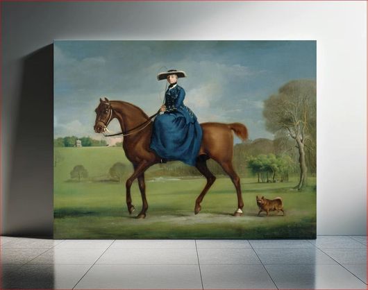 Πίνακας The Countess of Coningsby in the Costume of the Charlton Hunt (1760) by George Stubbs 120x80