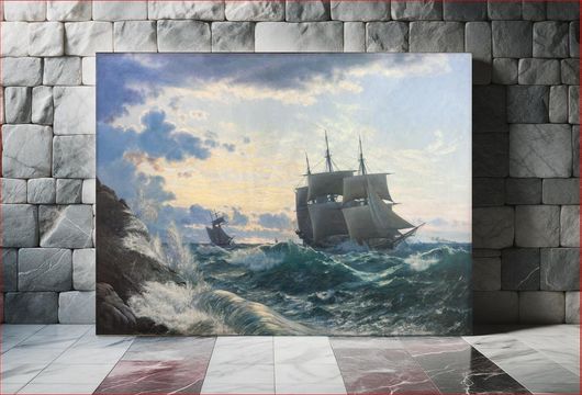 Πίνακας Ships like the morning after a storm clear the land for themselves by Carl Rasmussen 30x20