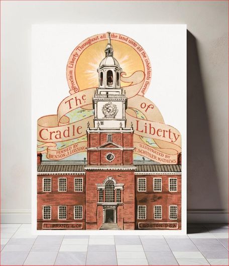 Πίνακας The cradle of liberty (1813-1891) aesthetic chromolithograph by Lossing, Benson John 60x90