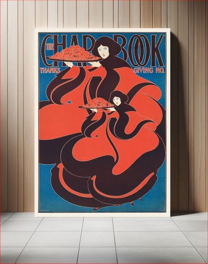 Πίνακας The chap book Thanksgiving no. (1895), vintage woman illustration by Will H. Bradley 80x120