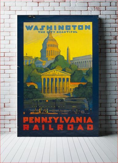 Πίνακας Pennsylvania Railroad - Washington, the city beautiful (1940) poster by Grif Teller 130x200