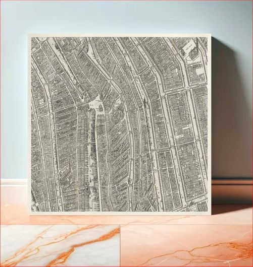 Πίνακας Plattegrond van Amsterdam (middenblad) (1625) by Balthasar Florisz. van Berckenrode 80x80