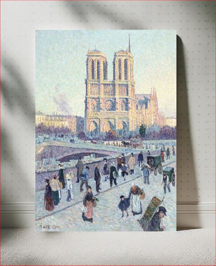 Πίνακας The Quai Saint-Michel and Notre-Dame (1901) vintage illustration by Maximilien Luce 80x120