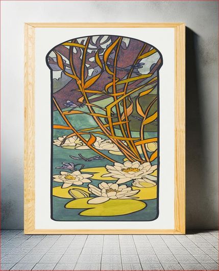 Πίνακας Stained glass box for the Fouquet jewelry store by Alphonse Maria Mucha (1869–1939) 30x40