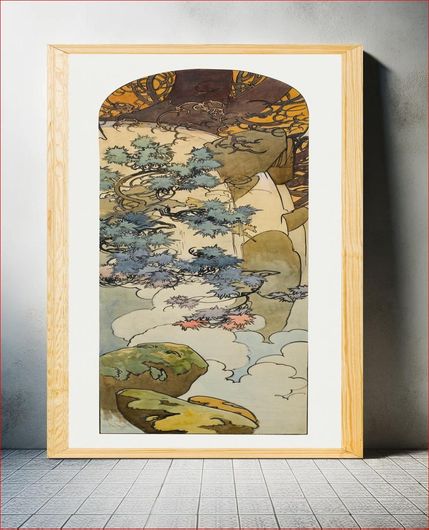 Πίνακας Stained glass box for the Fouquet jewelry store by Alphonse Maria Mucha (1869–1939) 20x30