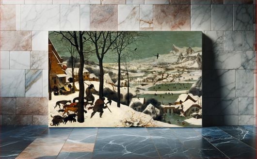 Πίνακας Monthly cycle, scene: The Hunters in the Snow (winter) by Pieter Brueghel the Elder 50x40