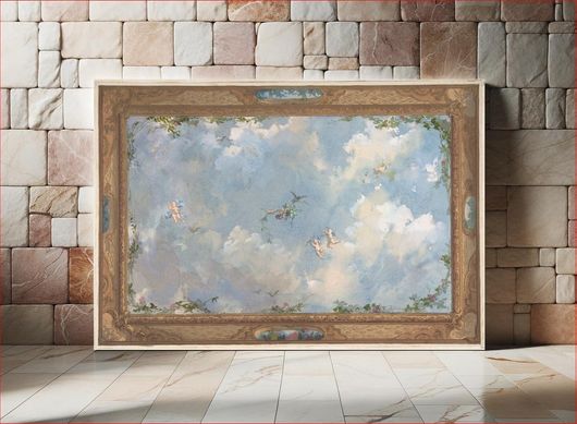 Πίνακας Design for Salon Ceiling, Hôtel Candamo by Jules Lachaise and Eugène Pierre Gourdet 40x30