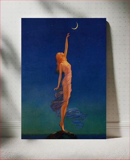 Πίνακας "Reaching for the moon", painting by Edward Mason Eggleston. Print by U. Rae Colson 20x30