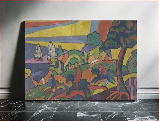 Πίνακας Design for Deer Hunting Mural in the Cabaret Theatre Club by Spencer Frederick Gore 150x100