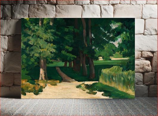 Πίνακας Paul Cézanne's The Avenue at the Jas de Bouffan (1869), vintage nature illustration 170x115