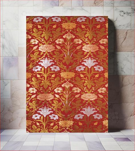 Πίνακας Textile Length, 'Rose and Lily' by William Morris, John Henry Dearle and Morris Co 30x40