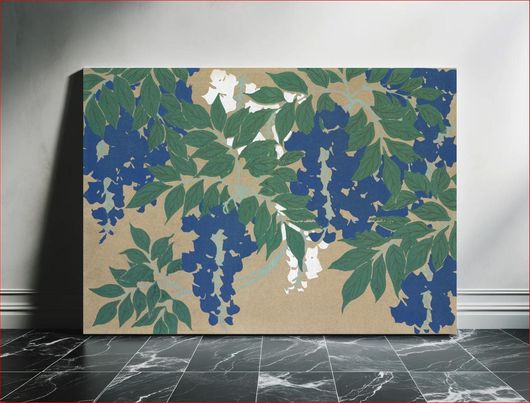 Πίνακας Wisteria from Momoyogusa–Flowers of a Hundred Generations (1909) by Kamisaka Sekka 30x20