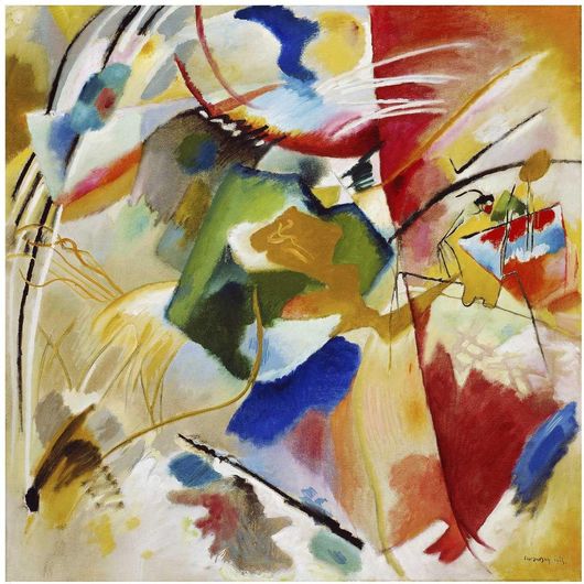 Πίνακας Painting with Green Center (1913) by Wassily Kandinsky 130x130