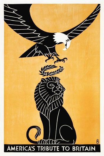 Πίνακας America's tribute to Britain (1918) by Fred G. Cooper 60x90