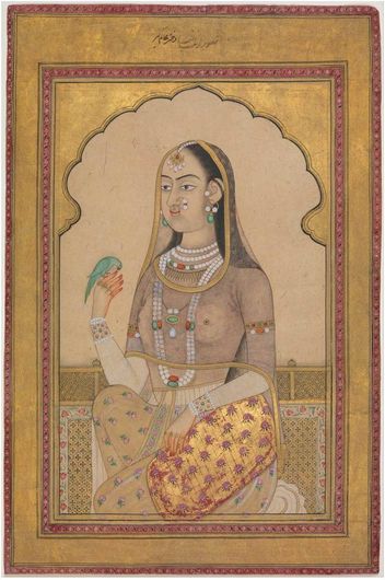 Πίνακας A Bejewelled Maiden with a Parakeet, ca. 1670–1700 70x100