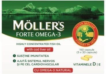 Moller's Forte Omega-3 Μουρουνέλαιο και Ιχθυέλαιο 30 Κάψουλες