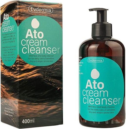 Καθαριστικό Προσώπου & Σώματος Evdermia Ato Cream Ήπιο με Αντλία 400ml