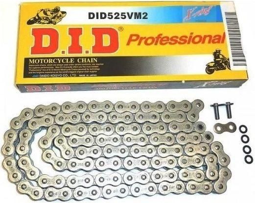 Αλυσίδα Κίνησης Μοτοσυκλέτας DID 525 "VM2" x 124 Δόντια Ασημί