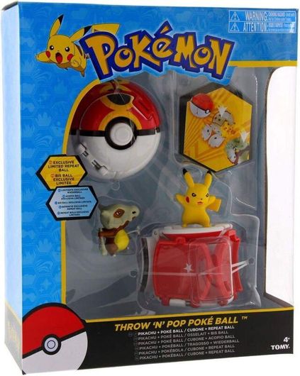 Tomy Παιχνίδι Μινιατούρα Pokeball Pikachu Pokemon (Διάφορα Σχέδια) 1τμχ