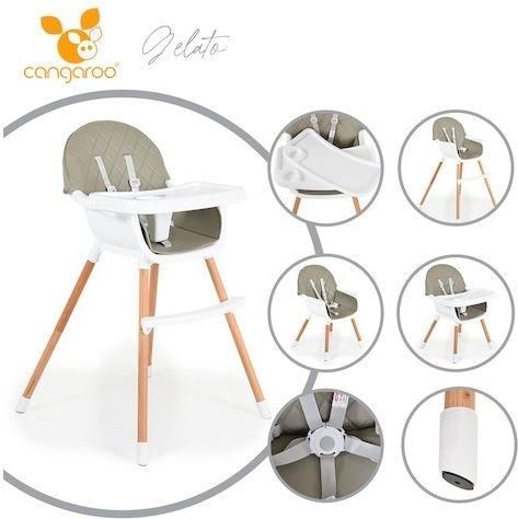 Καρεκλάκι Φαγητού Cangaroo 110753 Γκρι