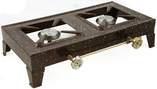 Calfer Gas ΕΛΒ.200 Επιτραπέζια Εστία Υγραερίου Διπλή Καφέ