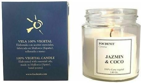 Αρωματικό Κερί BigBuy S0585654 σε Βάζο 140gr Καρύδα / Γιασεμί