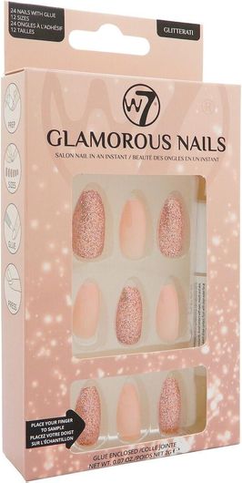 Tips Νυχιών W7 Cosmetics Stick On 24 False Nails Glitterati