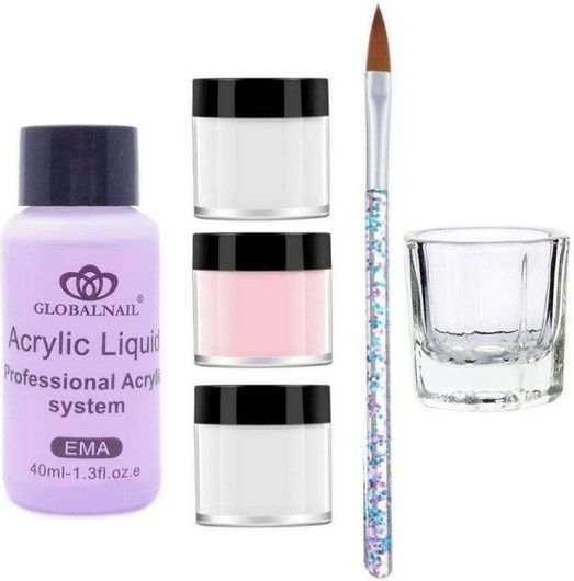 Σετ Πινέλων Νυχιών Ακρυλικού Globalnail