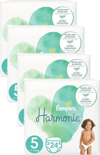 Pampers Πάνες με Αυτοκόλλητο Harmonie Monthly Pack No. 5 για 11-16kg 96τμχ