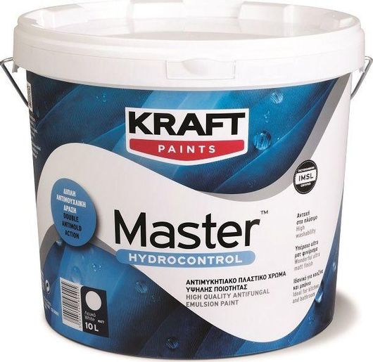 Πλαστικό Χρώμα Kraft Master Hydrocontrol Αντιμουχλικό για Εσωτερική Χρήση 3lt